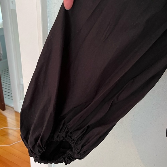 Michael Kors 100% Cotton Black Versatile Wrap Top Blouse Size Small Contemporary - Picture 5 of 12